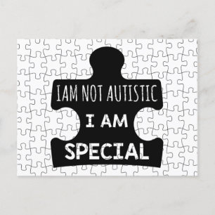 Ich bin nicht autistisch, ich bin besonders postkarte
