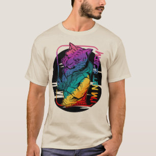 Ich bin nicht Beängstigend - farbenfroher Wolf Gra T-Shirt