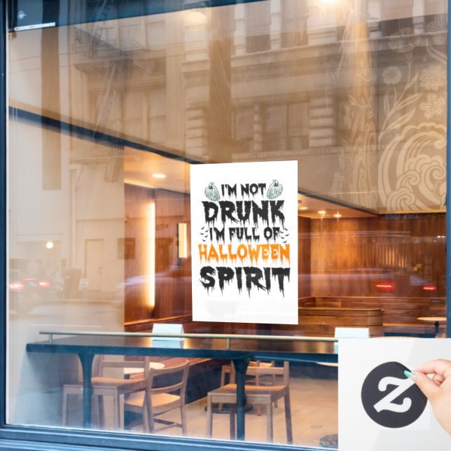 Ich bin nicht Betrunken, dass ich voller Halloween Fensteraufkleber (Café-Fenster)