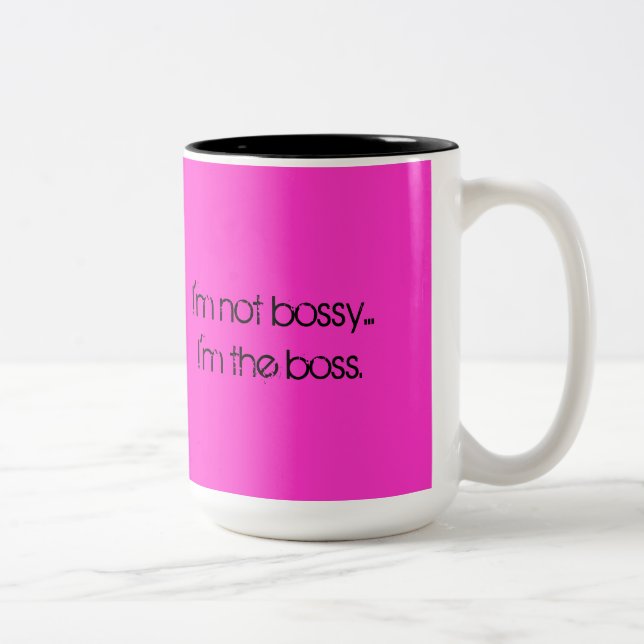 Ich bin nicht bossy… Ich bin der Chef Zweifarbige Tasse (Rechts)