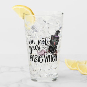 Ich bin nicht deine Grundhexe - Schwarze Katze Glas