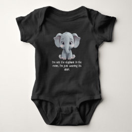 Ich bin nicht der Elefant im Zimmer Baby Strampler