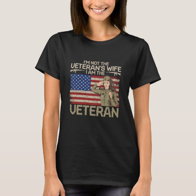Ich bin nicht die Ehefrau des Veteranen, der Veter T-Shirt (Vorderseite)