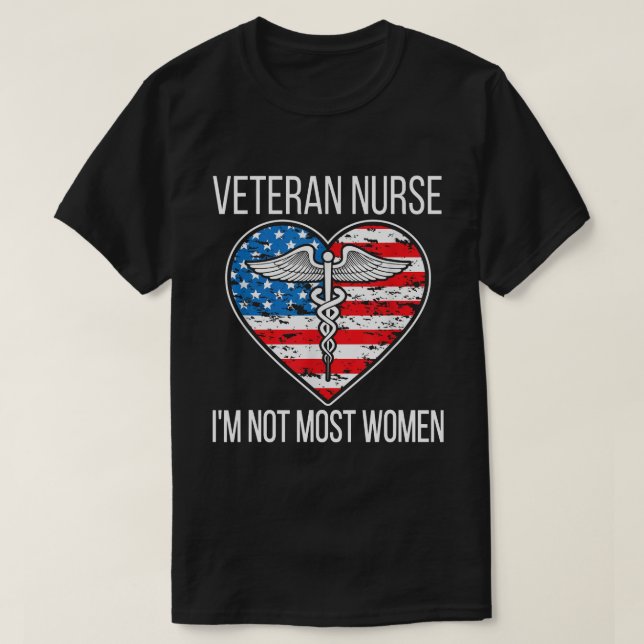 Ich bin nicht die meiste weibliche Veteranennahrun T-Shirt (Design vorne)