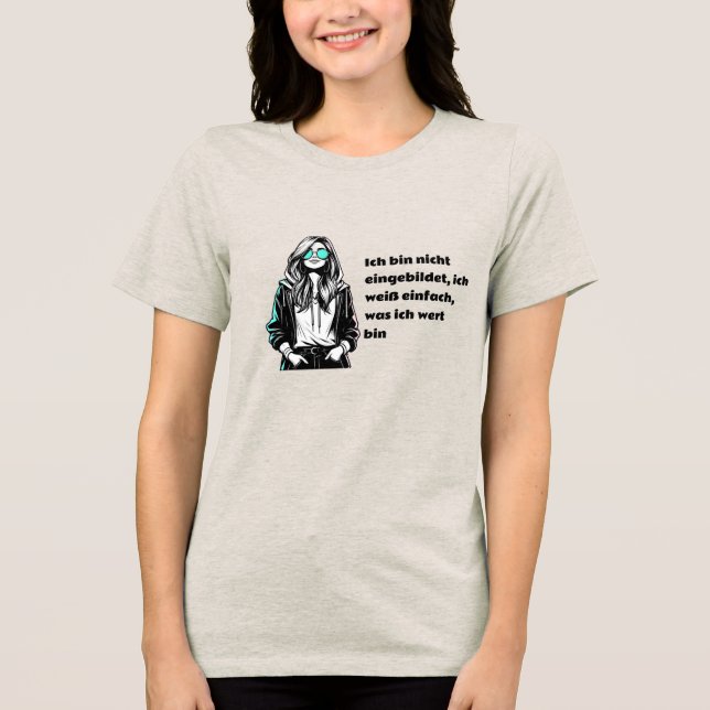 Ich bin nicht ein, ich weiß einfach Tri-Blend shirt (Vorderseite)