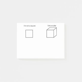 Ich bin nicht ein Quadrat Post-it Klebezettel