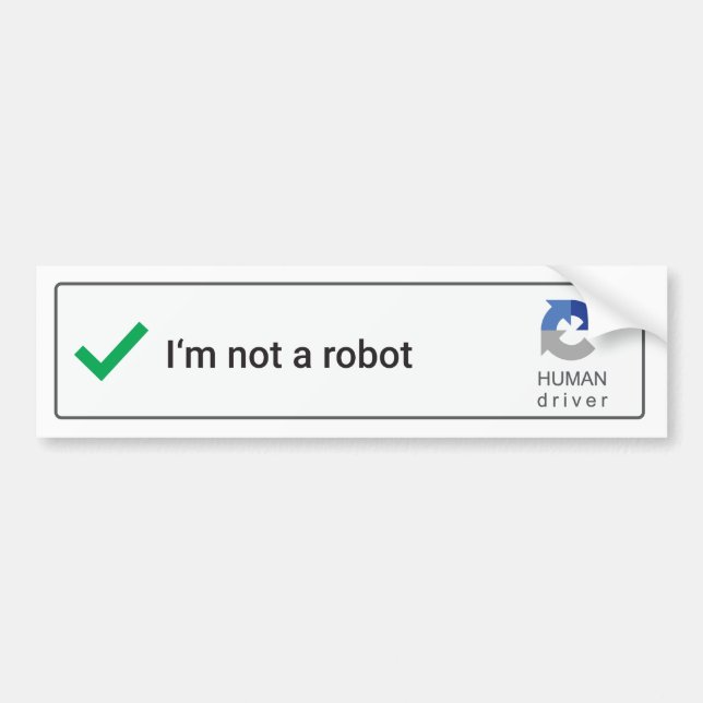 Ich bin nicht ein Roboter - Autoaufkleber (Vorne)