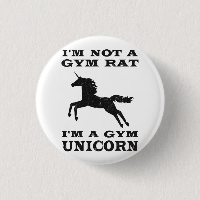 Ich bin nicht eine Turnhallen-Ratte, die ich ein Button (Vorderseite)