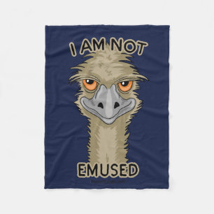 Ich bin nicht Emused lustiges Emu-Wortspiel Fleecedecke