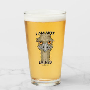 Ich bin nicht Emused lustiges Emu-Wortspiel Glas