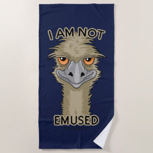 Ich bin nicht Emused lustiges Emu-Wortspiel Strandtuch