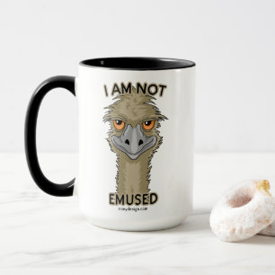 Ich bin nicht Emused lustiges Emu-Wortspiel Tasse