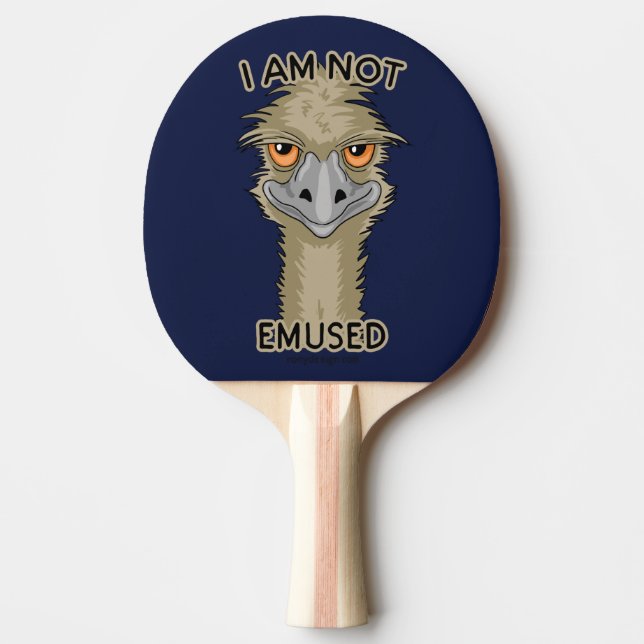 Ich bin nicht Emused lustiges Emu-Wortspiel Tischtennis Schläger (Vorderseite)