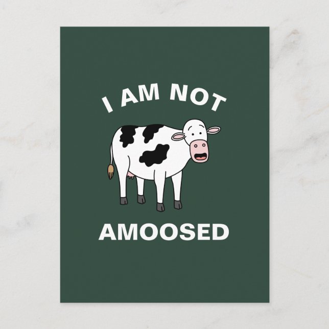 Ich bin nicht erstaunt Funny Farm Animal Cow Pub Postkarte (Vorderseite)
