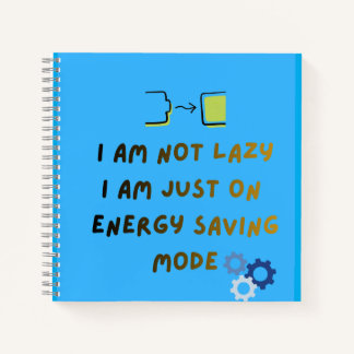 Ich bin nicht faul Energiesparmodus Spiralblock Notizbuch