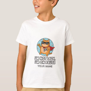 Ich bin nicht faul, ich bin auf Pause – Gamer-Katz T-Shirt