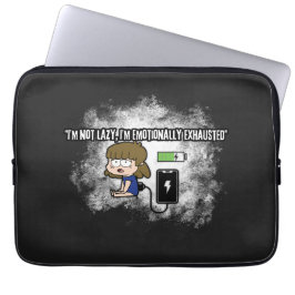 Ich bin nicht faul, ich bin emotional erschöpft -  laptopschutzhülle