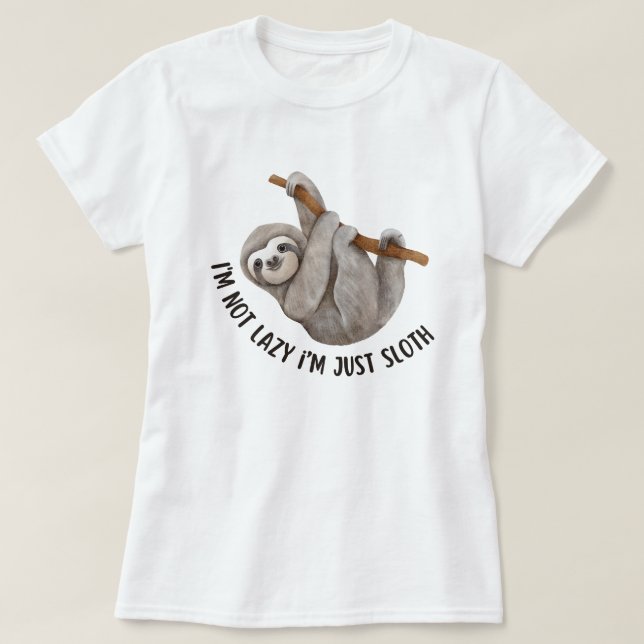 Ich bin nicht faul, ich bin nur faul T-Shirt (Design vorne)