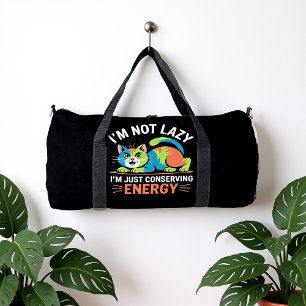 ICH BIN NICHT FAUL, ICH SPAR NUR ENERGIE DUFFLE BAG