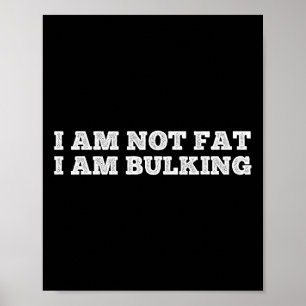 Ich bin nicht fett, ich schreibe Fitness Bodybuild Poster