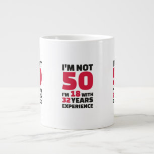 Ich bin nicht fünfzig lustige Zitat mit Black Pin Jumbo-Tasse