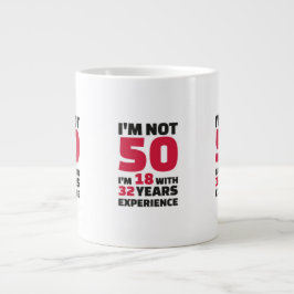 Ich bin nicht fünfzig lustige Zitat mit Black Pink Jumbo-Tasse