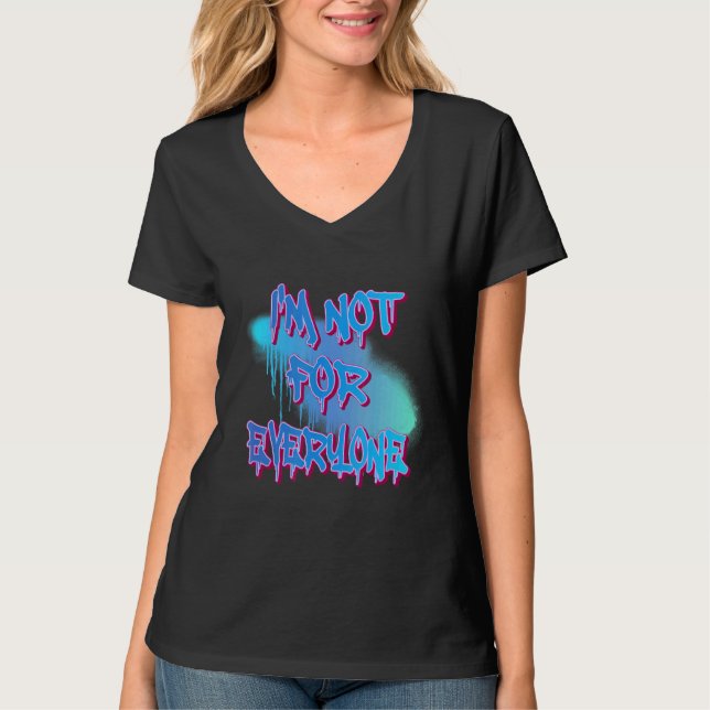 Ich bin nicht für jeden antisozialen Spaß sarkasti T-Shirt (Vorderseite)