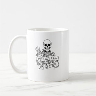 Ich bin nicht für jeden Skelett-Bandana-T-Shirt, L Kaffeetasse