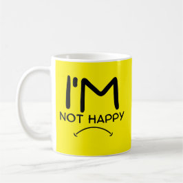 Ich bin nicht glücklich kaffeetasse
