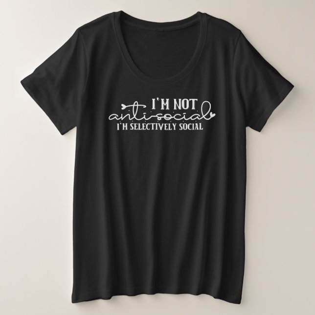 Ich bin nicht große größe T-Shirt (Design vorne)