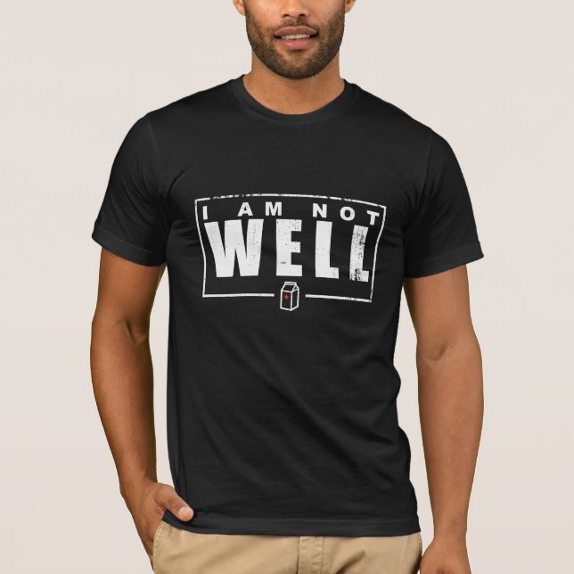 Ich bin nicht gut - weißes Textteppich-Shirt T-Shirt (Vorderseite)