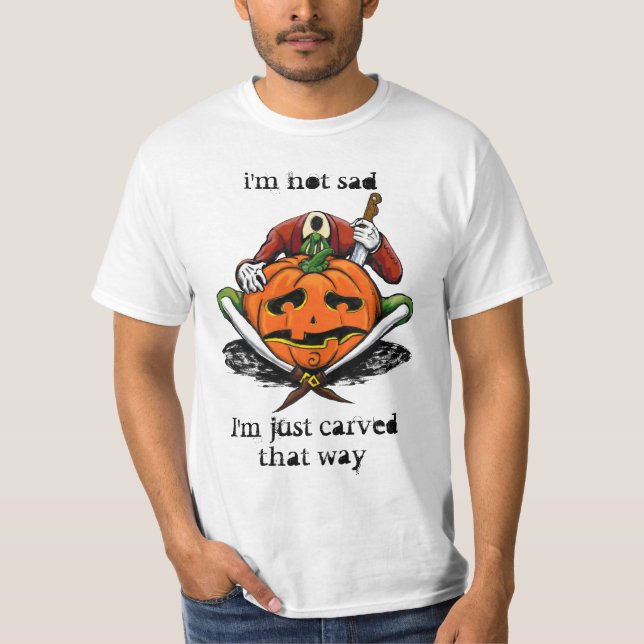 ich bin nicht, ich werde geschnitzt gerade T-Shirt (Vorderseite)