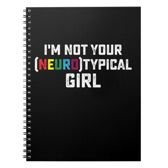 Ich bin nicht Ihr neurotypisches Autismus-Bewussts Notizblock (Vorderseite)