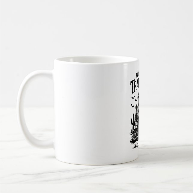 Ich bin nicht immer ein Zugwrack-Halloween Kaffeetasse (Links)