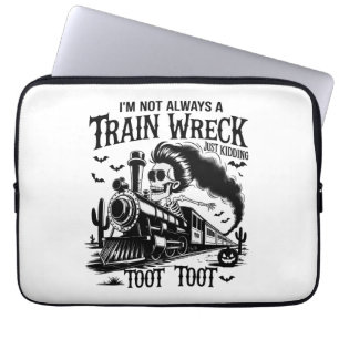 Ich bin nicht immer ein Zugwrack-Halloween Laptopschutzhülle