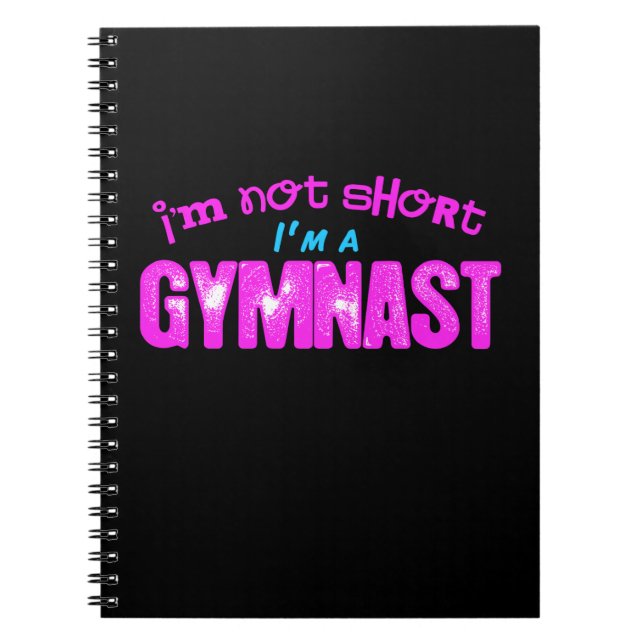 Ich bin nicht kurz, bin ich ein Gymnast-Rosa und Notizblock (Vorderseite)