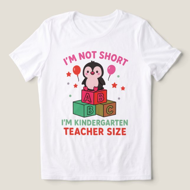 Ich bin nicht Kurz, dass ich Kindergartengröße bin Tri-Blend Shirt (Design Vorderseite)