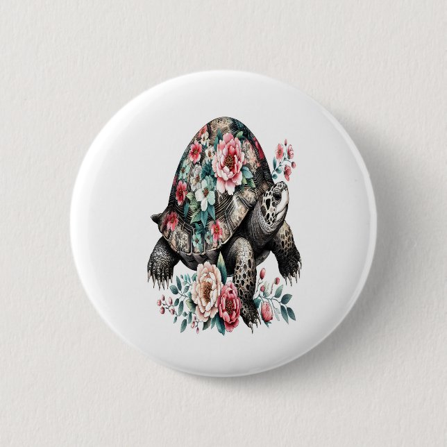 Ich bin nicht langsam, ich bin eine Schildkröte Button (Vorderseite)