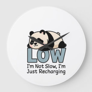 Ich bin nicht langsam, ich lade nur den Panda auf Große Wanduhr