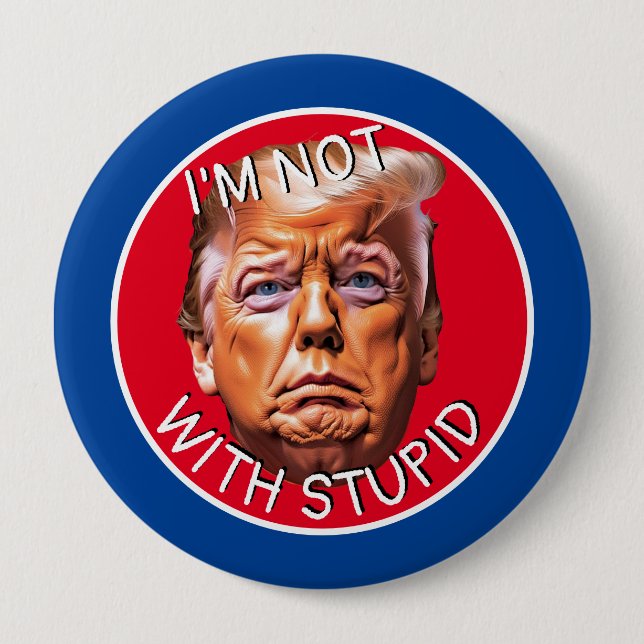 Ich bin nicht mit Trump Button (Vorderseite)