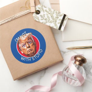 Ich bin nicht mit Trump Runder Aufkleber