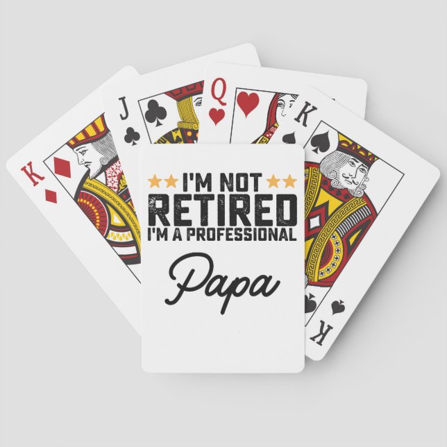 Ich bin nicht müde, ich bin ein Beruflicher Papa Spielkarten (Rückseite)