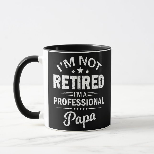 Ich bin nicht müde, ich bin ein Beruflicher Papa-V Tasse (Links)