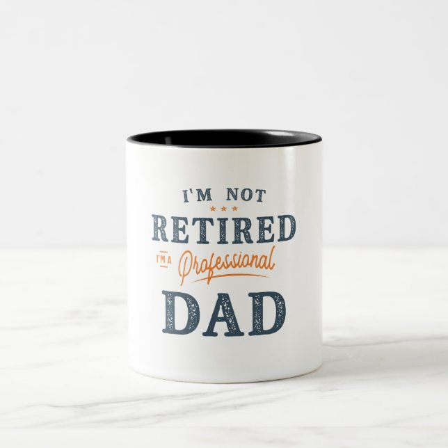 Ich bin nicht müde, ich bin ein Beruflicher Vater  Zweifarbige Tasse (Mittel)