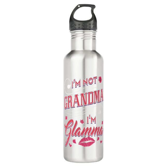 Ich bin nicht Oma, ich bin Glamma Edelstahlflasche (Vorderseite)