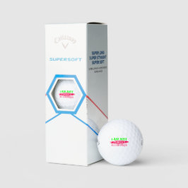 Ich bin nicht perfekt, aber ich bin einzigartig golfball