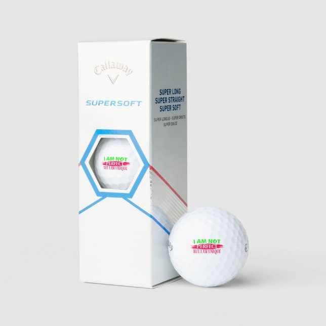 Ich bin nicht perfekt, aber ich bin einzigartig golfball (Verpackung)