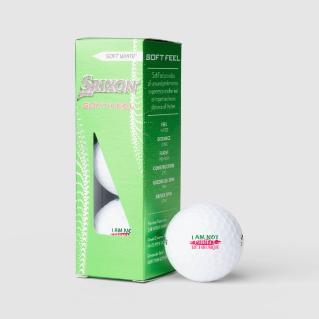 Ich bin nicht perfekt, aber ich bin einzigartig golfball (Verpackung)