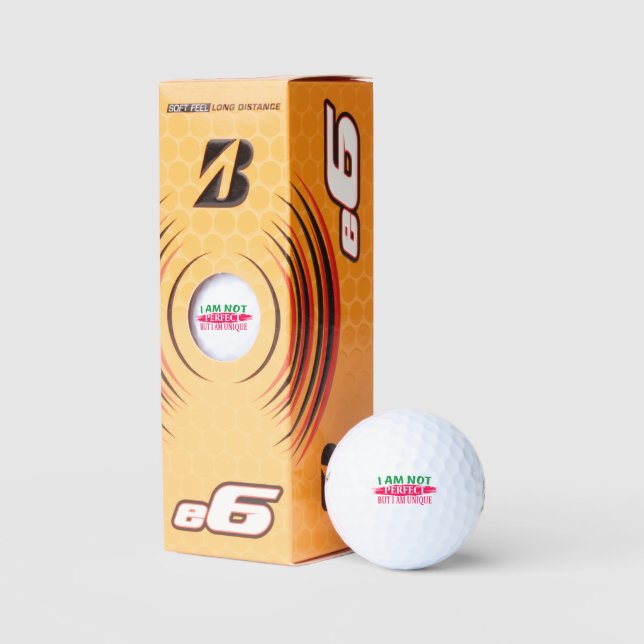 Ich bin nicht perfekt, aber ich bin einzigartig golfball (Verpackungen)