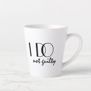 Ich bin nicht schuldig lustige, elegante Hochzeit Milchtasse
